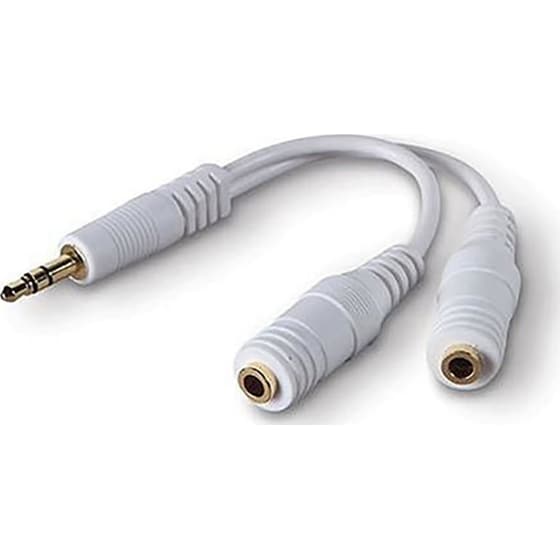 Αντάπτορας Cablexpert 3.5mm male σε 2x 3.5mm female Λευκό image 0