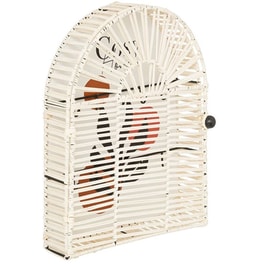 Κλειδοθήκη Spitishop Ξύλο Rattan 28x9x38 cm - Εκρού