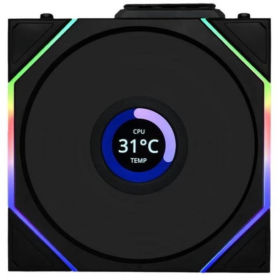 Case Fan Lian-Li Uni Fan TL LCD Wireless Reverse 120 120mm RGB - Μαύρο image 0