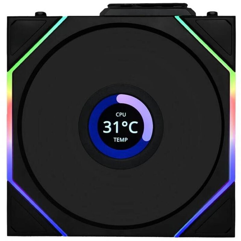 Case Fan Lian-Li Uni Fan TL LCD Wireless Reverse 120 120mm RGB - Μαύρο