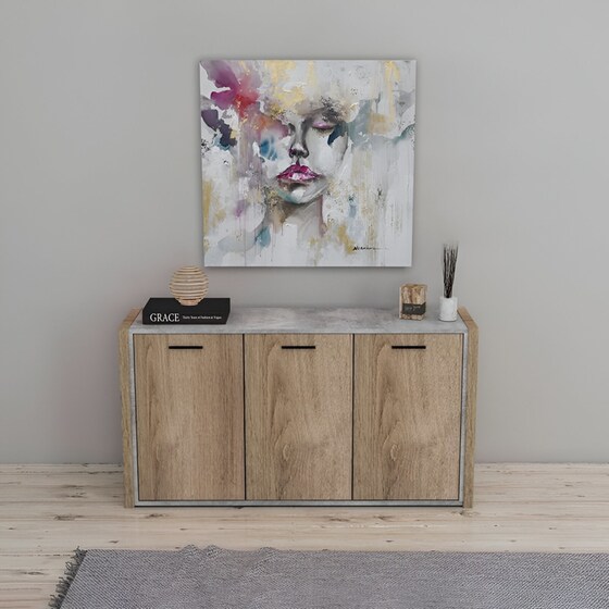 Bondi Μπουφες 160x45x85 cm - Sonoma Σκουρο Cement image 1