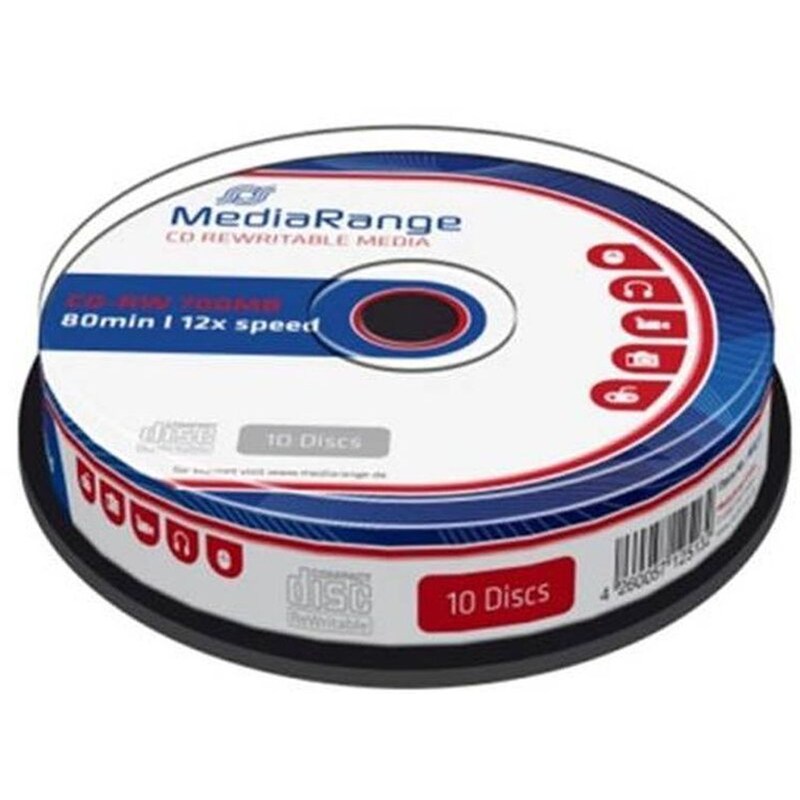 Δίσκοι CD/DVD MediaRange CD-RW 700 MB - 10τμχ MEDIARANGE