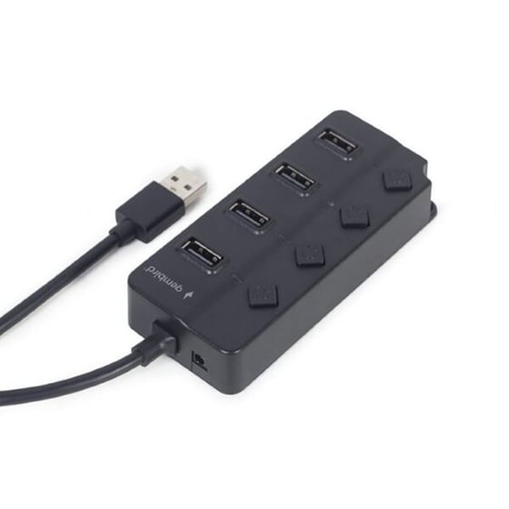 Gembird UHB-U2P4P-01 USB Hub με 4 θύρες USB 2.0 - Μαύρο image 1