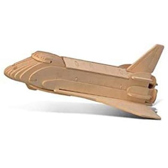 3D Παζλ Ξύλινο Shuttle Plane - Woodcraft Construction Kit image 1