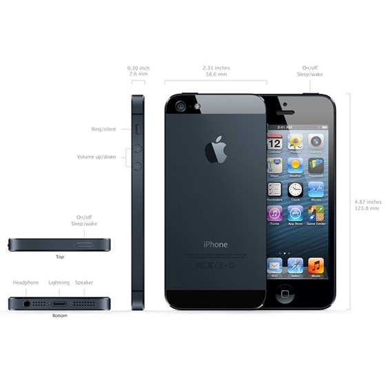 Smartphone Apple iPhone 5 32GB Μαύρο image 4