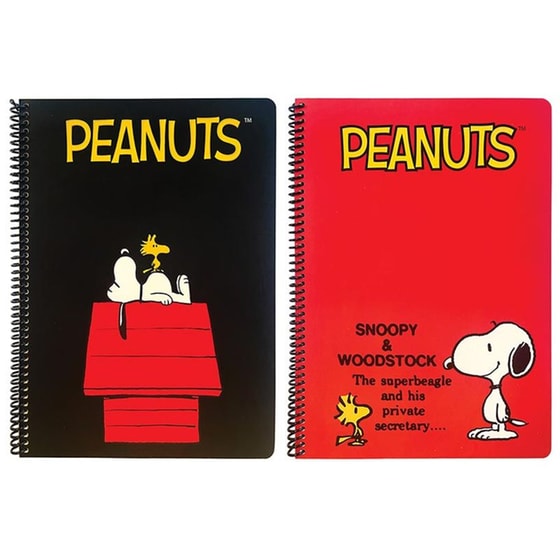 Τετράδιο Σπιράλ BMU Α4 2Θ. Peanuts Red+Black image 0