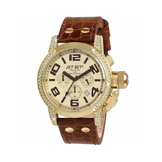 Jet Set San Remo Chronograph Brown Leather Strap image 0