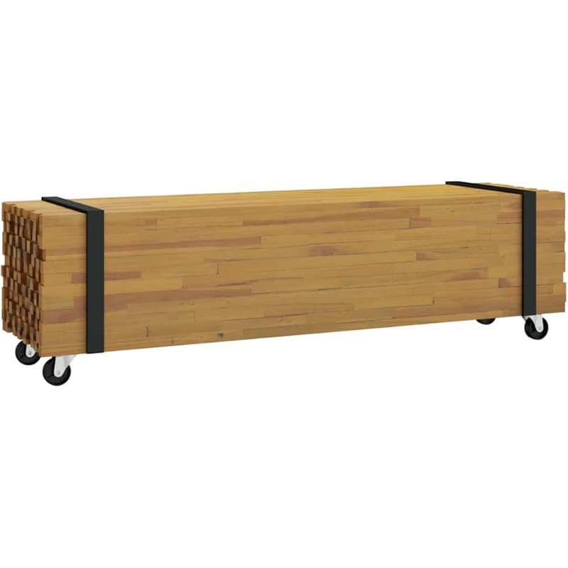 Έπιπλο Τηλεόρασης VidaXL 110 x 30 x 30 cm - Καφέ Μασίφ Ξύλο Τικ