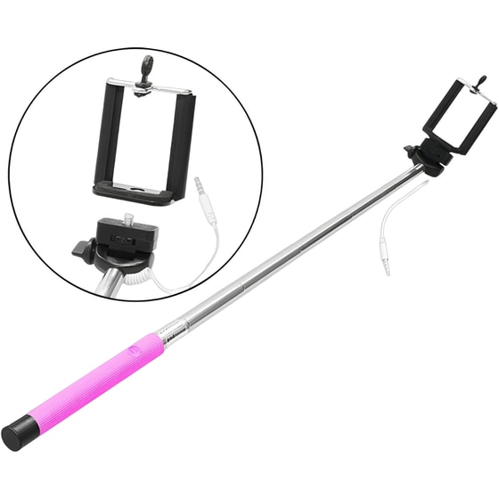 Selfie Stick Blow DM-79-102 με Καλώδιο Jack 3.5mm - Ροζ image 0