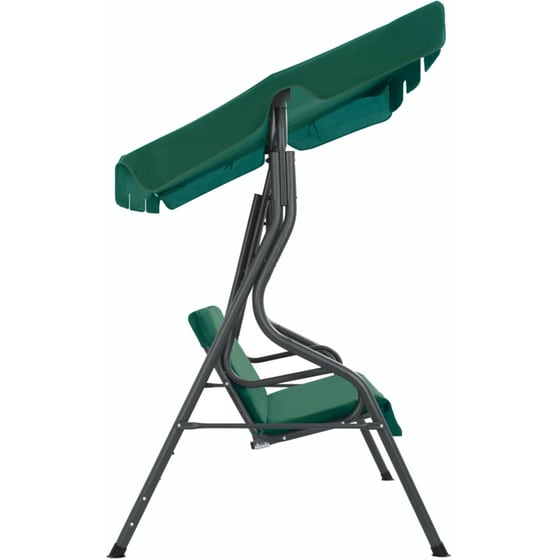 Κούνια Κήπου VidaXL με Σκίαστρο  από Χάλυβα 170x110x153 cm - Πράσινη image 4