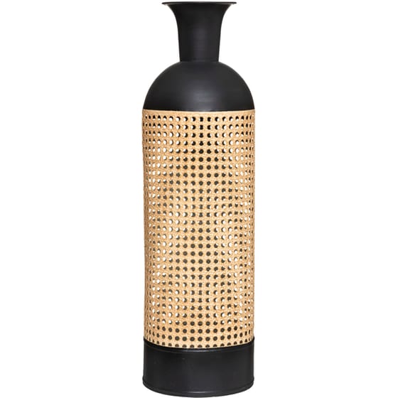Διακοσμητικό Βάζο Spitishop Μεταλλικό 18.5x61.5cm - Μαύρο/Μπεζ image 0