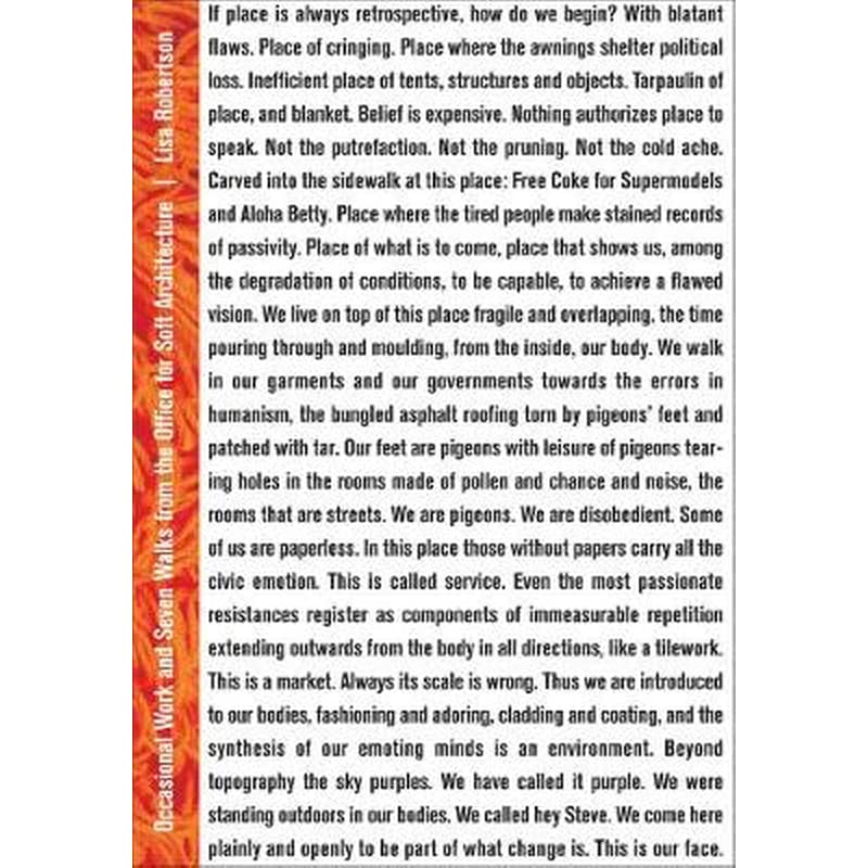 Occasional Work and Seven Walks from the Office for Soft Architecture