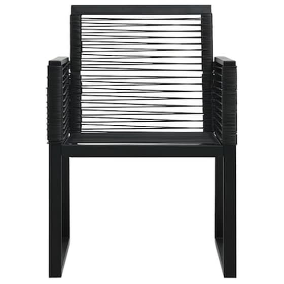 Καρέκλες Κήπου Vidaxl από Ρατάν Pvc 2 Τεμ. 53x57x77 - Μαύρες image 3