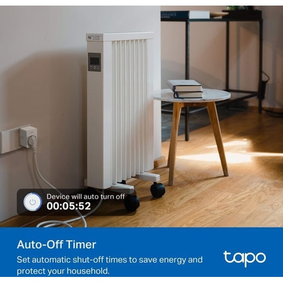 Έξυπνη πρίζα ρεύματος TP-Link Tapo P100M με Wi-Fi, Bluetooth - 2300W image 3