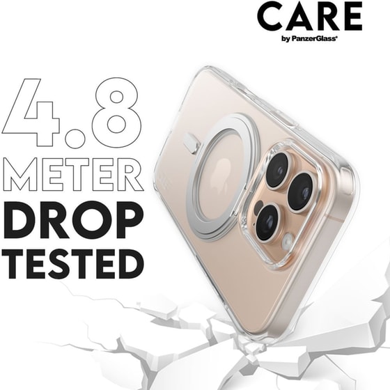 Θήκη Apple iPhone 16 Pro - PanzerGlass MagSafe Kickstand Case - Transparent with Black Stand image 5