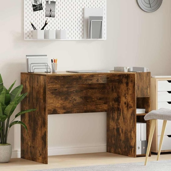 Γραφείο VidaXL από Επεξεργασμένο Ξύλο 109x50x78 cm - Καπνιστή Δρυς image 2