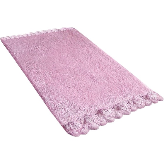 Πατάκι Μπάνιου San Lorentzo 270 Lace Ορθογώνιο Βαμβακερό 50x80 cm - Ροζ image 0