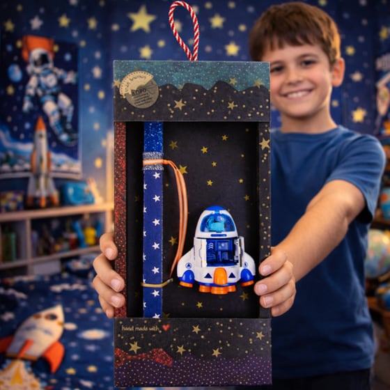 Λαμπάδα&nbsp;Synchronia&nbsp;Rocket&nbsp;Space&nbsp;Πύραυλος&nbsp;Orange image 4