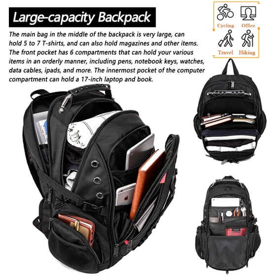 Τσάντα Laptop Bange 1901 17.3" Αδιάβροχη - Μαύρο image 8