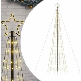 Vidaxl Χριστουγεννιάτικο Δέντρο Led Με Αιχμές 1534 Led Ζεστό Λευκό
