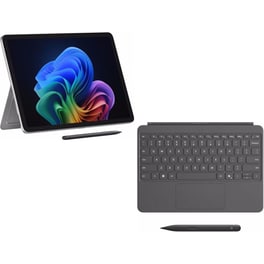 Bundle Microsoft Surface Pro Copilot+ PC 12" PixelSense (Snapdragon X Plus/16 GB/256 GB UFS/Qualcomm Adreno/Windows 11 Home) Platinum Laptop + Microsoft Surface Pro 12" Keyboard with Slim Pen - Μαύρο