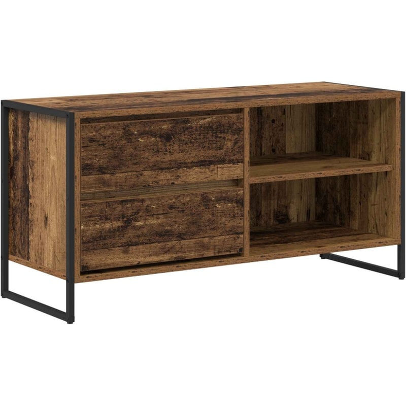 Έπιπλο Τηλεόρασης VidaXL 100 x 36 x 49,5 cm - Παλαιωμένο Ξύλο