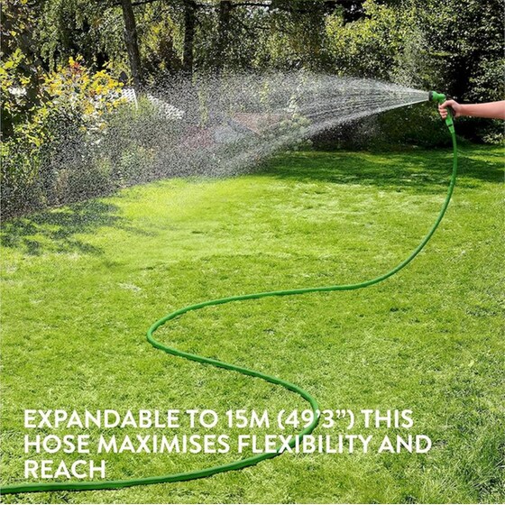 Λάστιχο Ποτίσματος Navaris Flexible Garden Hose Επεκτεινόμενο 7.5 έως 15m - Πράσινο image 2