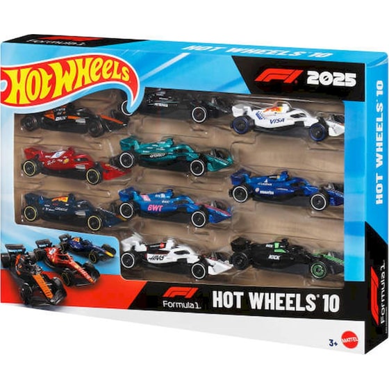 Mattel Hot Wheels Formula 1 Σετ 10 Αυτοκινητάκια image 2