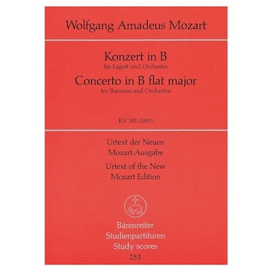 Βιβλίο Για Σύνολα Barenreiter Mozart - Concerto In Bb Major Basoon [pocket Score] image 1