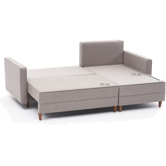 Γωνιακός Καναπές 24Mall Angolo 215x80 cm - Μπεζ image 4