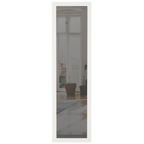 Διακοσμητικός Καθρέφτης Τοίχου Welhome Ξύλινος 45x160 cm - Λευκό image 0