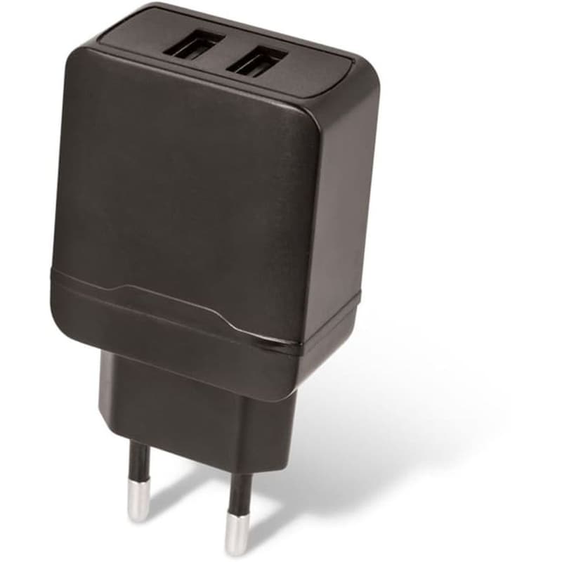 Φορτιστής Πρίζας Setty Dual USB USB-A 12 W - Μαύρο