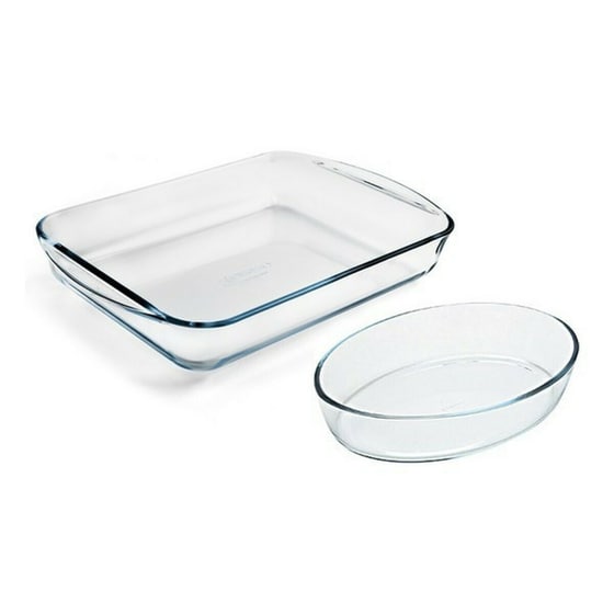 Ορθογώνιο Πυρίμαχο Σκεύος Γυάλινο PYREX ESSENTIALS 2τμχ image 4