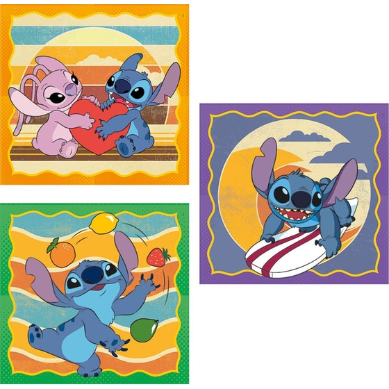 Παιδικό Σετ Παζλ Clementoni Super Color Disney Stich (3x48 Κομμάτια) image 1