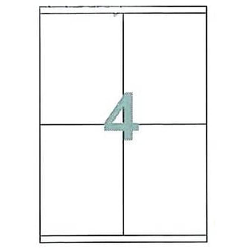 Αυτοκόλλητες Ετικέτες Next Fleks Λευκό (100 Φύλλα - 400 Τεμάχια )