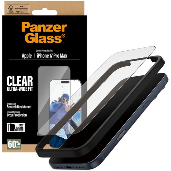 Προστατευτικό οθόνης Apple iPhone 17 Pro Max - PanzerGlass Clear Ultra-Wide Fit Screen Protection image 4