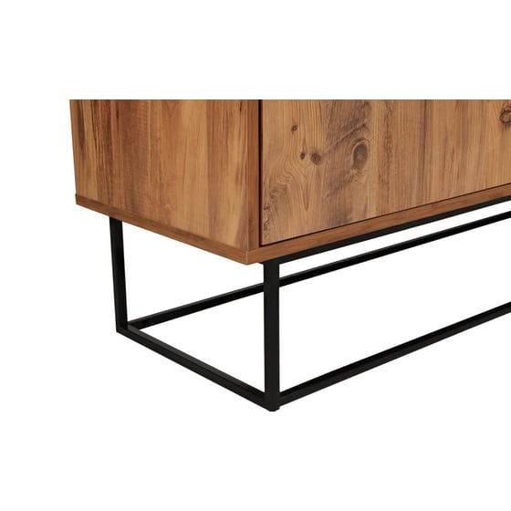 Έπιπλo Τηλεόρασης Lupo από Μοριοσανίδα 180x40x50cm - Καρυδί/Μαύρο image 5
