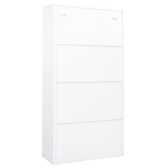 Ντουλάπα Γραφείου VidaXL από Ατσάλι 90x40x180 cm - Λευκό image 3