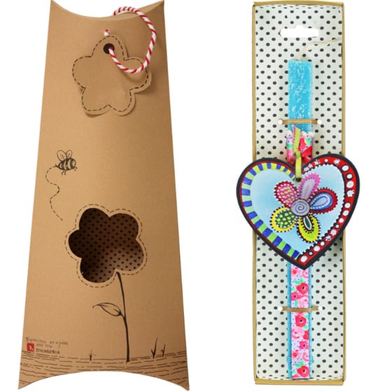 Λαμπάδα SYNCHRONIA Καρδιά Bloom Κόκκινο image 0