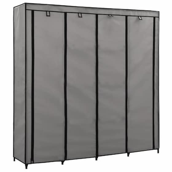 Vidaxl Ντουλάπα Με 4 Αποθηκευτικά Τμήματα Γκρι 175 X 45 X 170 Εκ. image 2