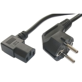 Powertech Καλώδιο Τροφοδοσίας Η/υ   Οθόνη 90° 1.5m, 3 X 0,75mm, Black