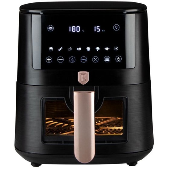 BERLINGER HAUS BH-9488 με Αποσπώμενο Κάδο 1400 W 5 L Μαύρο/Ροζ Χρυσό Φριτέζα Αέρος image 0