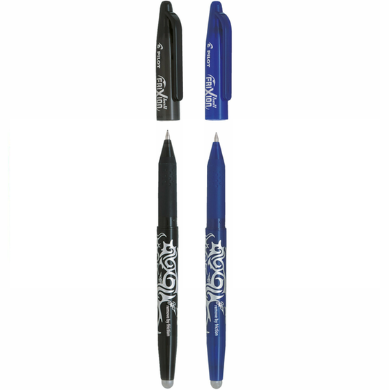 Στυλό Roller Pilot Frixion 0.7 mm Μαύρο & Μπλε (2 Τεμάχια) image 1