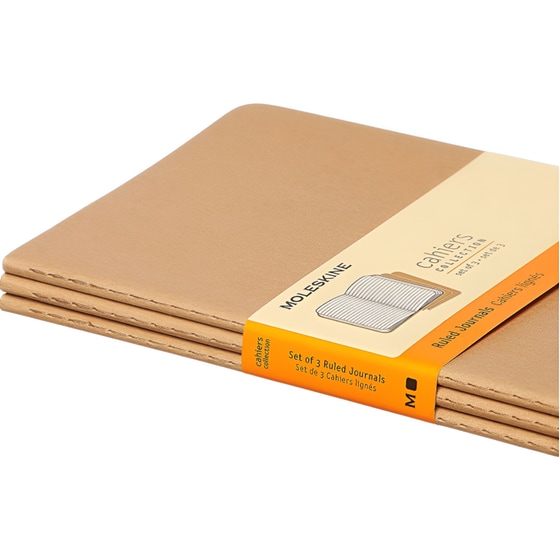 Σημειωματάριο Moleskine Cahier Journal Ριγέ Kraft Large (3 Τεμάχια) image 3
