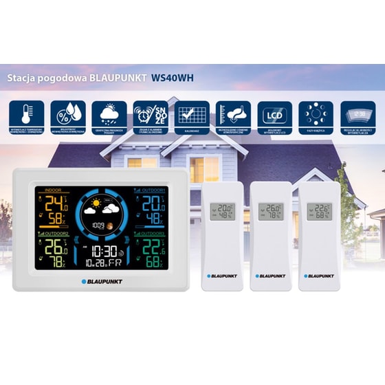 Μετεωρολογικός Σταθμός Blaupunkt WS40WH - Λευκό image 2