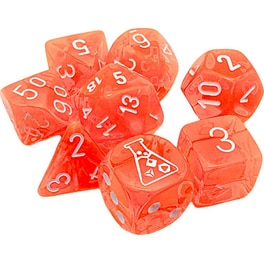 Σετ Ζάρια - 7 Dice Set Translucent Neon Orange With White (bonus Die) Chessex