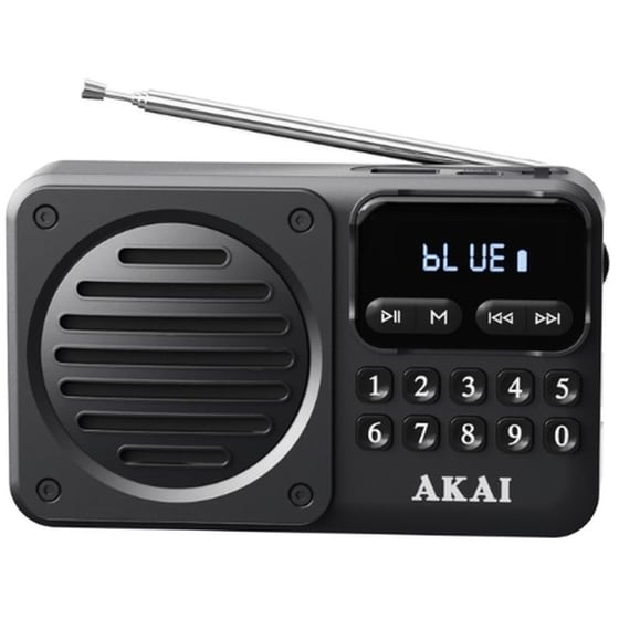 Φορητό Ραδιόφωνο Akai APR‑300 - Μαύρο image 0