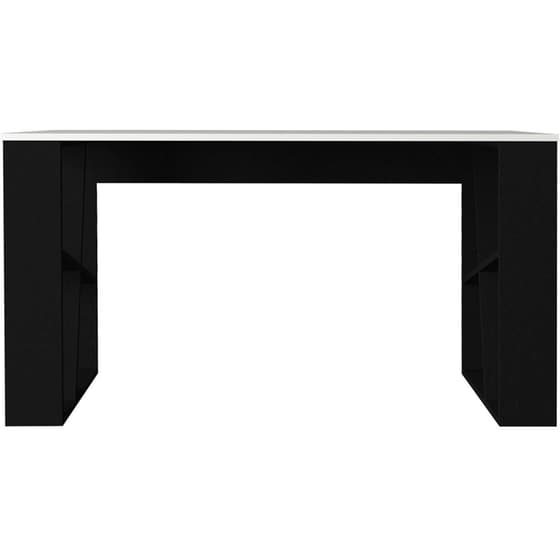 Γραφείο Μελέτης ArteLibre από Μελαμίνη 140x60cm - Μαύρο/Λευκό image 3