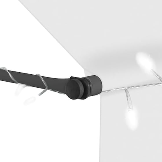 Τέντα Vidaxl Συρόμενη Χειροκίνητη με LED 250cm - Κρεμ image 5