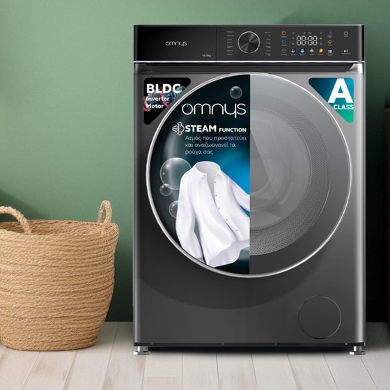 OMNYS WNM-10IN25BET 10kg 1.400 Στροφές Inox Πλυντήριο Ρούχων image 2